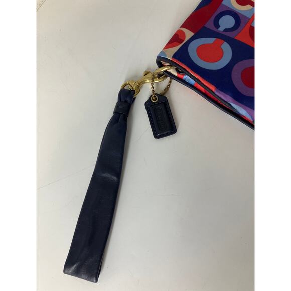 COACH 42178 LARGE COACH MULTI COLOR SIGNATURE NYLON WRISTLET - Picture 14 of 16